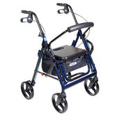 Duet 4 Wheel Rollator / Transport Chair 300 Lbs Aluminum 31.5 to 37 Inch Handle Height