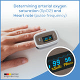 PO30 Digital Fingertip Pulse Oximeter, 2 X 1.5Volt Batteries, 1 Each