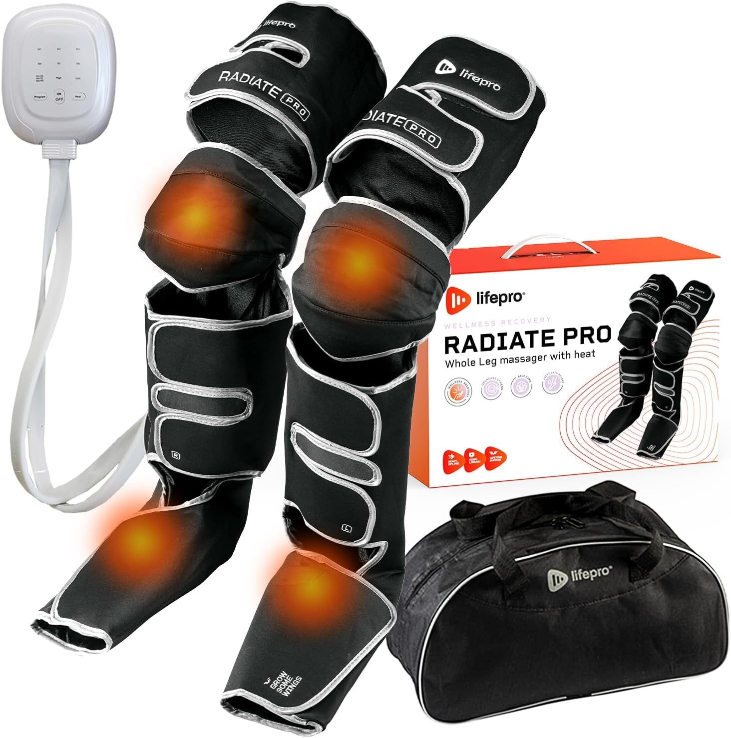 Leg Massager - Foot, Leg, Calf and Thigh Compression Massager for Circulation - with Heat and Compression Pain Relief for Foot & Knee Pain - Tall Extra Wide, Birthday Valentine?S Gift Her Him