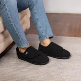 Men'S Memory Foam Diabetic Slippers with Adjustable Closure, Extra Wide Comfy Warm Plush Fleece Arthritis Edema Swollen Diabetic House Shoes Machine Washable with anti Slip Sole