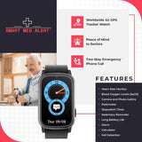 Medical Alert 4G Cellular Rectangular Smart Watch
