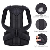 Adjustable Back Posture Corrector with Breathable Shoulder Straps and Waist Belt for Boys and Girls to Relieve Back Strain
