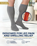 Light Compression Socks for Men - 6 Pairs | 8-15 Mmhg Graduated Compression Socks for Men 9-12 | Support Socks