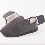 Women'S Wide, Extra Wide 80-D Memory Foam Diabetic Slipper with Adjustable Closure anti Slip Sole, Warm Plush Fleece Arthritis Edema Swollen Diabetic House Shoes