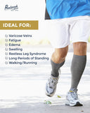 Light Compression Socks for Men - 6 Pairs | 8-15 Mmhg Graduated Compression Socks for Men 9-12 | Support Socks