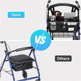 Rollator Basket Large Capacity Walker Accessories Organizer Bag with Multiple
