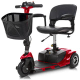 Vive 3-Wheel Mobility Scooter, Electric Powered Wheelchair for Travel - Electrical Medical Cart, Red