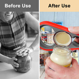 2Pcs Easy Grip Jar Openers, Non-Slip Bottle Openers for Seniors with Arthritis & Weak Hands