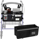Rollator Basket Large Capacity Walker Accessories Organizer Bag with Multiple