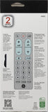 2-Device Big Button Universal TV Remote Control in Silver, 69882