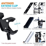 Rollator Cup Holder, Adjustable Universal Size Heavy Duty 360 Degree for Drive Medline Wheelchair Walker Bike