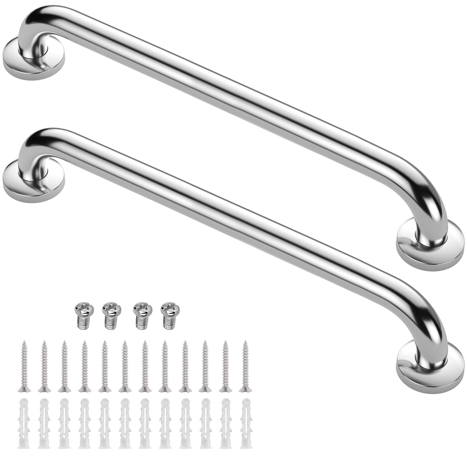 Shower Grab Bar 2 Pack,Stainless Steel Bathroom Grab Bar Shower Bath Handle G...
