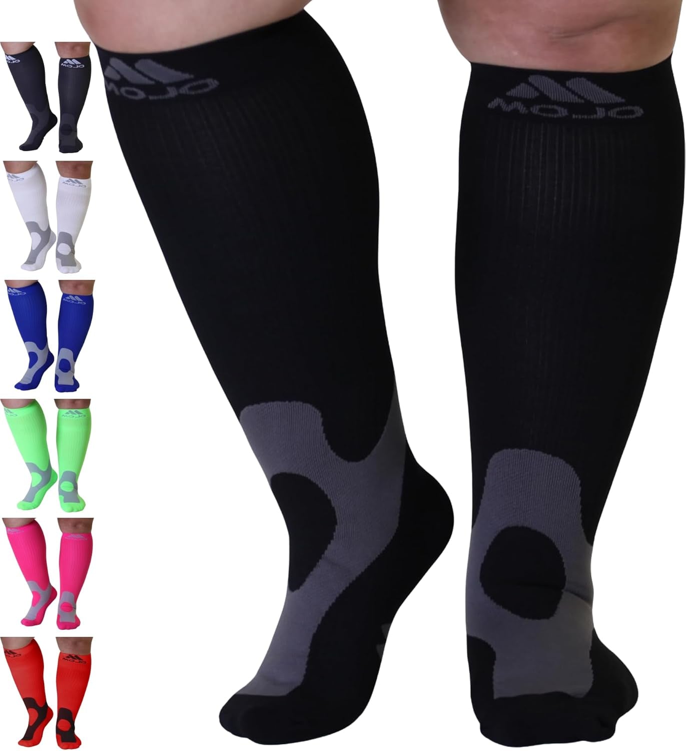 Mojo Medical Compression Socks for Women and Men 20-30Mmhg, Knee High for Pain & Veins Circulation, A601R