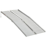 Portable Textured Aluminum Folding Wheelchair Threshold Ramp