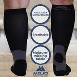 Mojo Medical Compression Socks for Women and Men 20-30Mmhg, Knee High for Pain & Veins Circulation, A601R