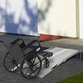 Portable Textured Aluminum Folding Wheelchair Threshold Ramp
