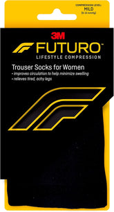Energizing Trouser Socks for Women, Mild Compression, Medium, Black