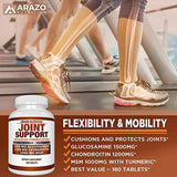Glucosamine Chondroitin Turmeric Msm Boswellia - Joint Support Supplement for Relief 180 Tablets -