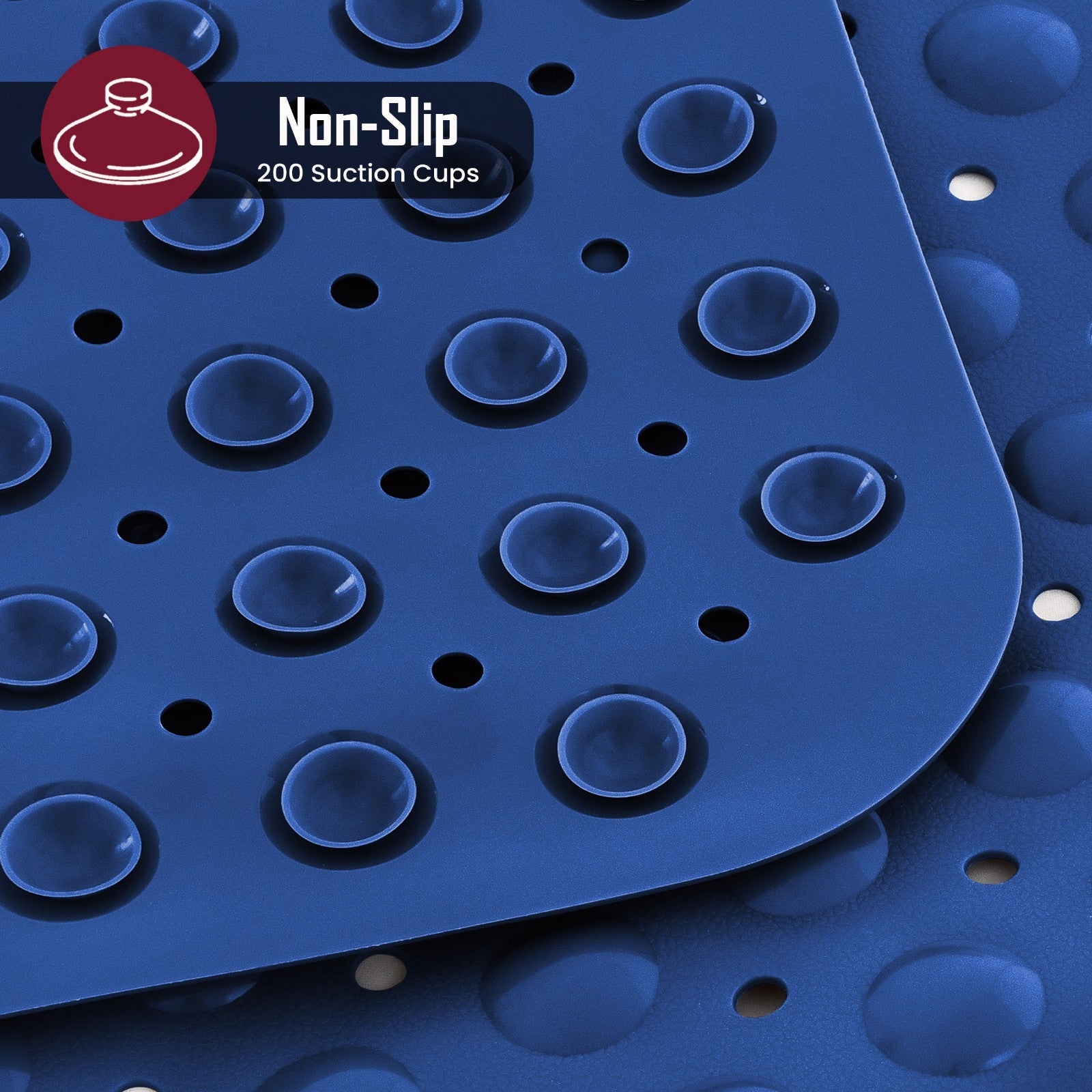 Non-Slip Bath Tub Mat (40 X 16)Inch Extra Long Antibacterial Bathroom Shower Mat