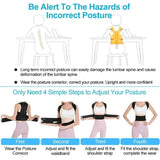 Adjustable Back Posture Corrector with Breathable Shoulder Straps and Waist Belt for Boys and Girls to Relieve Back Strain