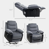 Power Lift Recliner Chair for Elderly with Massage and Heat, Electric Lift Chair, Patchwork Design Massage Chair Recliner With