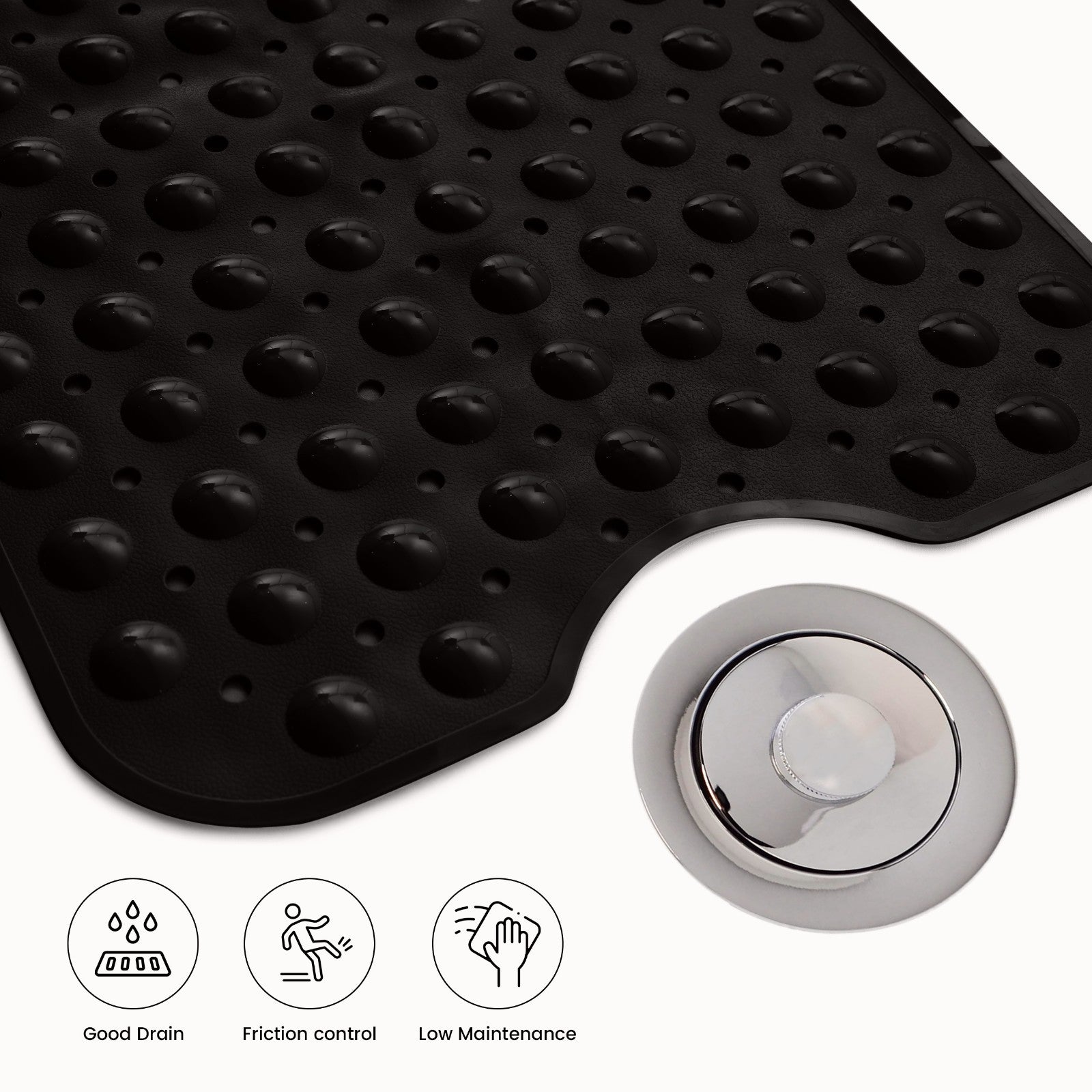 Non-Slip Bath Tub Mat (40 X 16)Inch Extra Long Antibacterial Bathroom Shower Mat