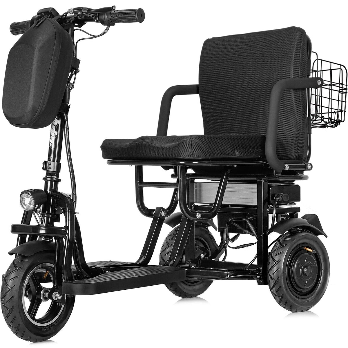 Mototec Folding Mobility Electric Trike 48V 700W Dual Power Motor Lithium Black✅