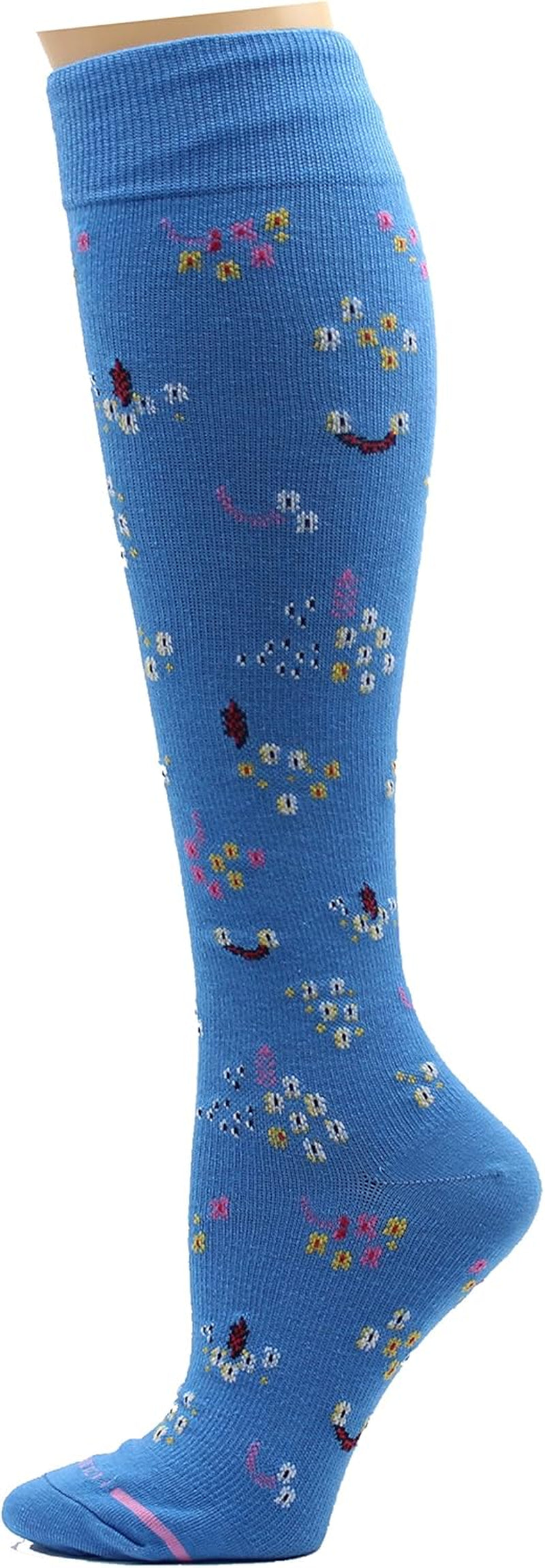 5 Pairs Therapeutic Graduated 8-15Mmhg Compression Women'S Knee-Hi Socks