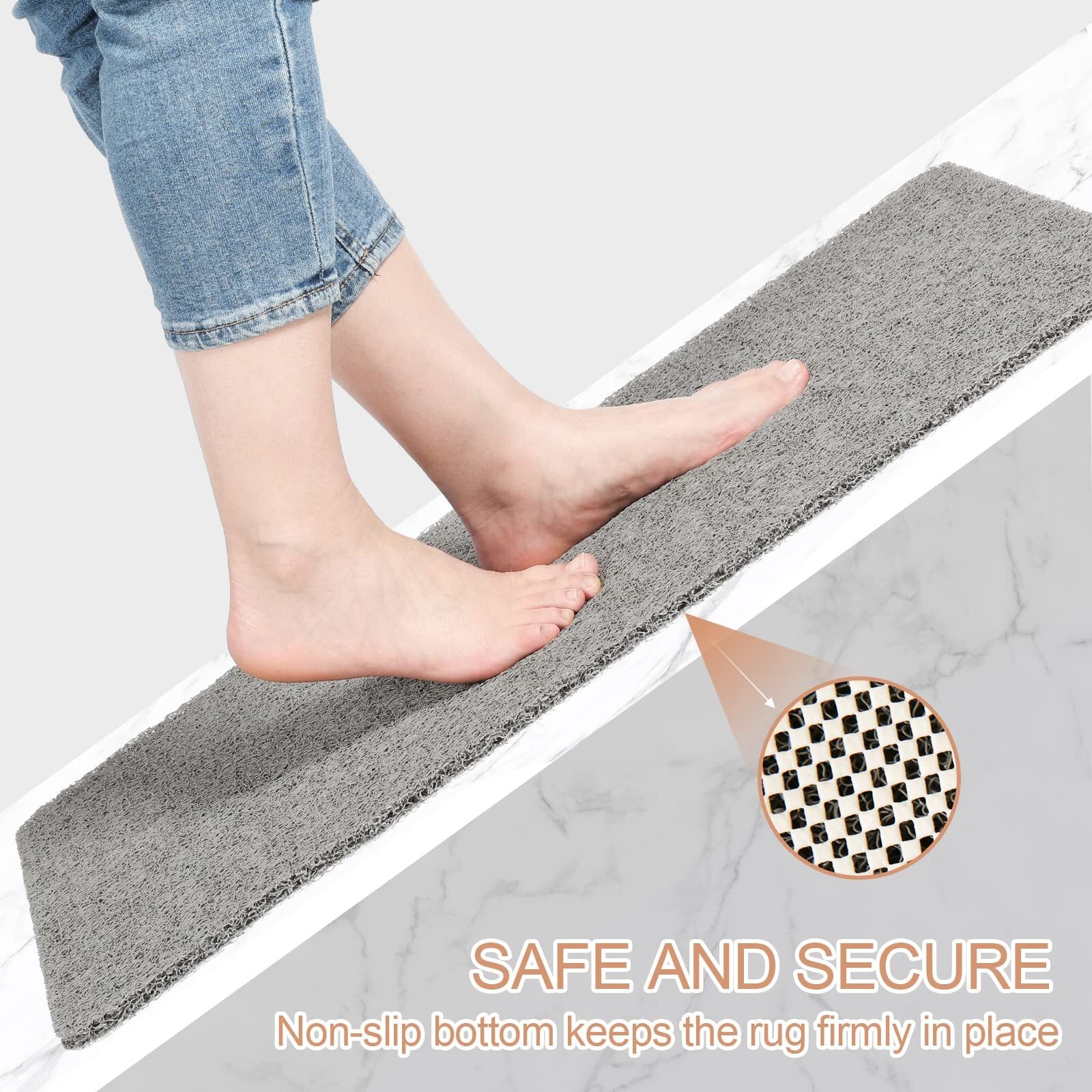 Shower Mats for Showers anti Slip for Elderly 17''X24'' Non Bath for inside Tub