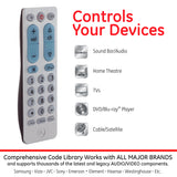 2-Device Big Button Universal TV Remote Control in Silver, 69882