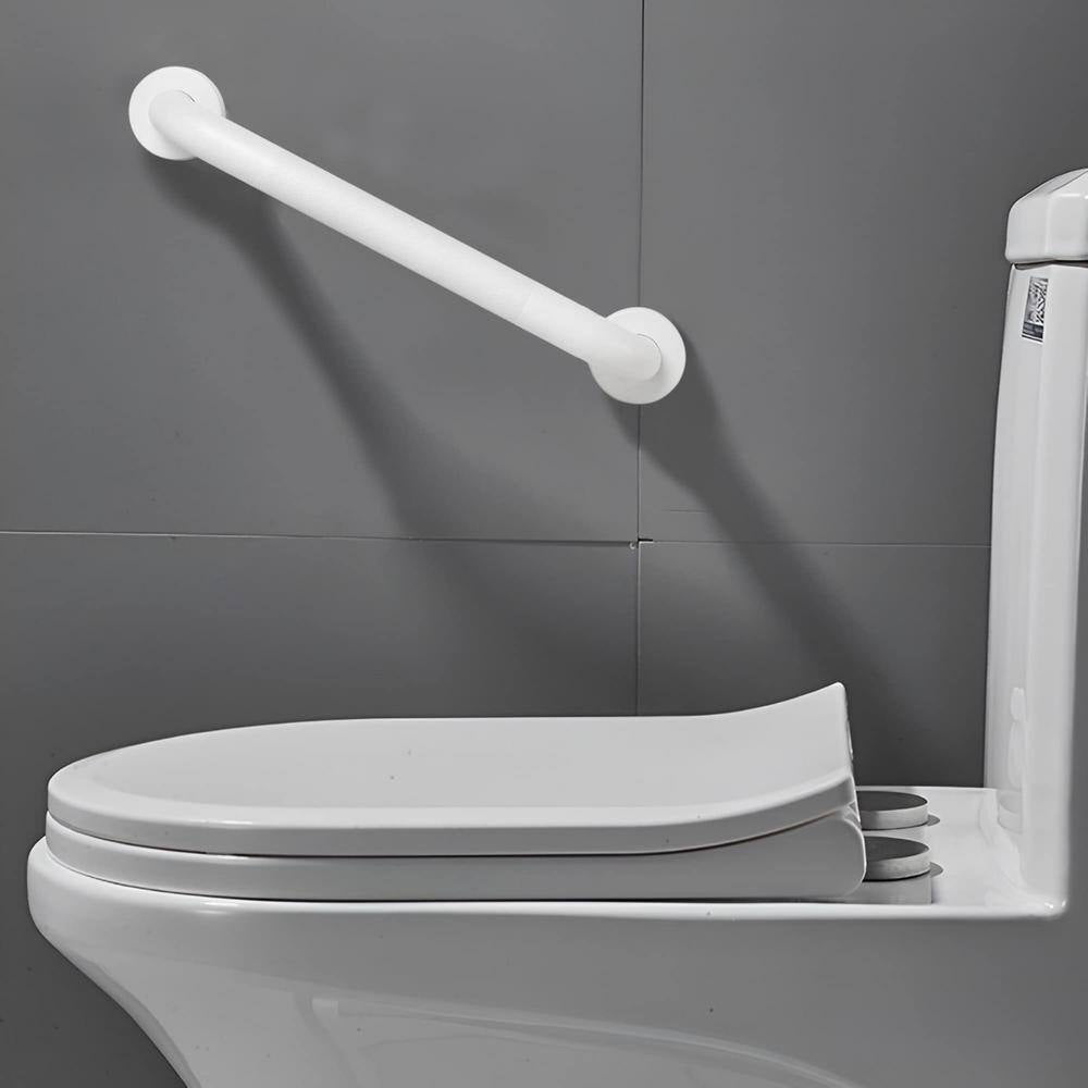 12 In. Shower Grab Bar in White, 304 Stainless Steel Anti-Slip Bathroom Grab Bar, Handicap Shower Grab Bar (2-Pack)
