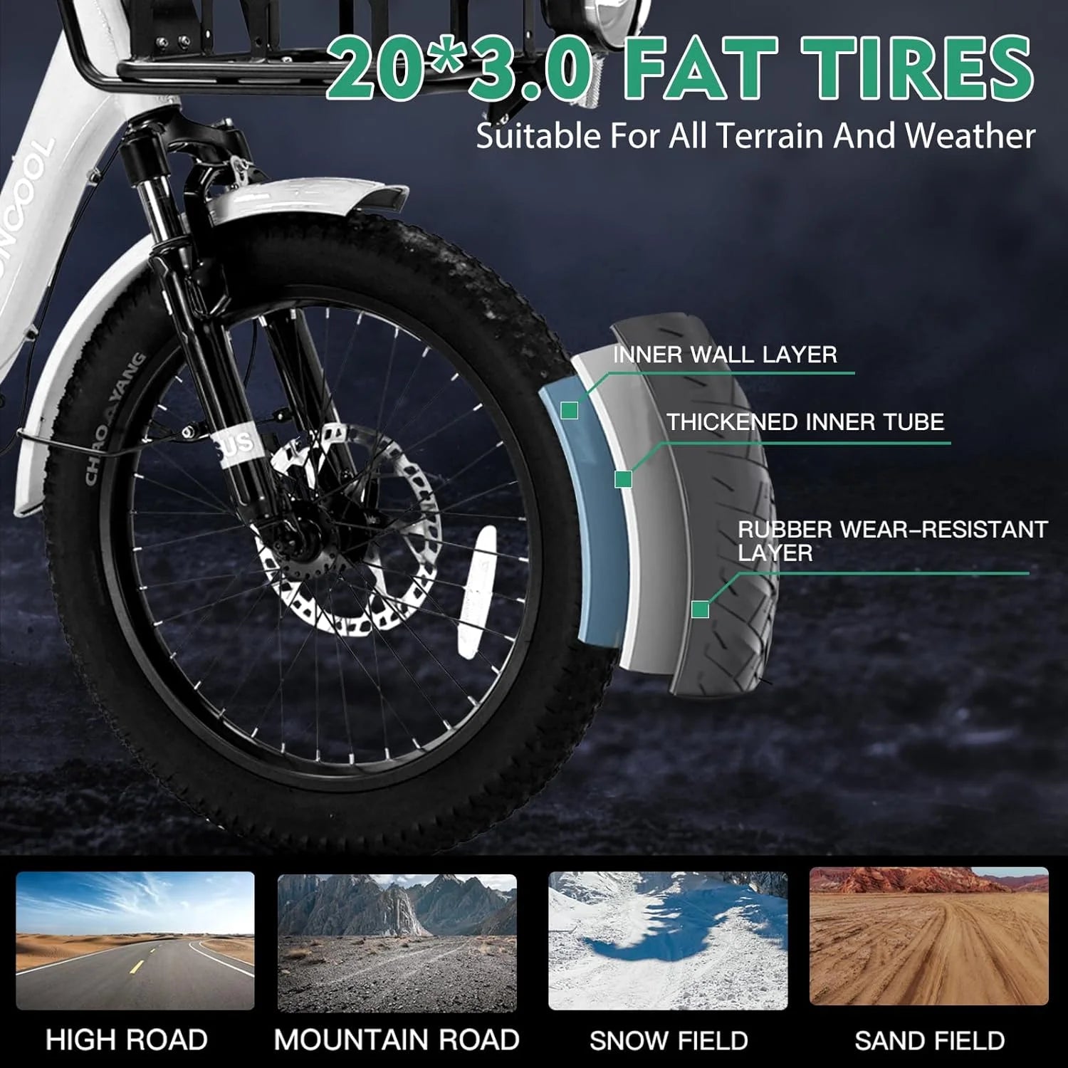 ABORON 3.0 Fat Tire Electric Trike for Senior Foldable E-Bike, 500W Motorized Tricycle Adult 20" Folding 3 Wheel Electric Commute Bike Trike W/48V Battery and Storage Baskets, UL2849