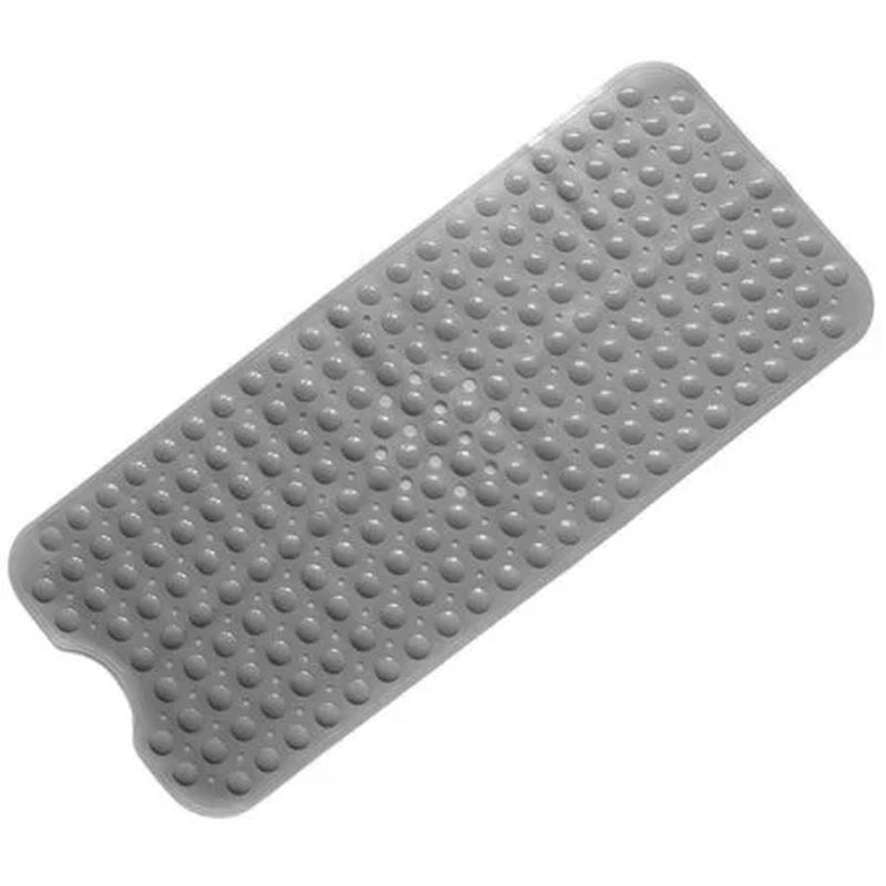 Non Slip Shower Mat for Bathtub with Drain Hole Bathroom Tub Mats Suction Cup 100X40Cm, Gray