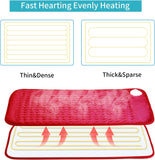 Heating Pad for Back Pain Relief and Cramp,Extra Large[12"X24"] Dry and Moist Therapy Fast Heating, Machine-Washable, Ultra-Soft Microplush, Auto Shut-Off, Heat Pad for Neck and Shoulders-Red