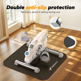 under Desk Bike Pedal Exerciser Indoor Silent Elliptical Machine for Legs and Arms Mini Foot Pedal Exercise Bike with Free App,Non-Slip Mat,2 Resistance Bands