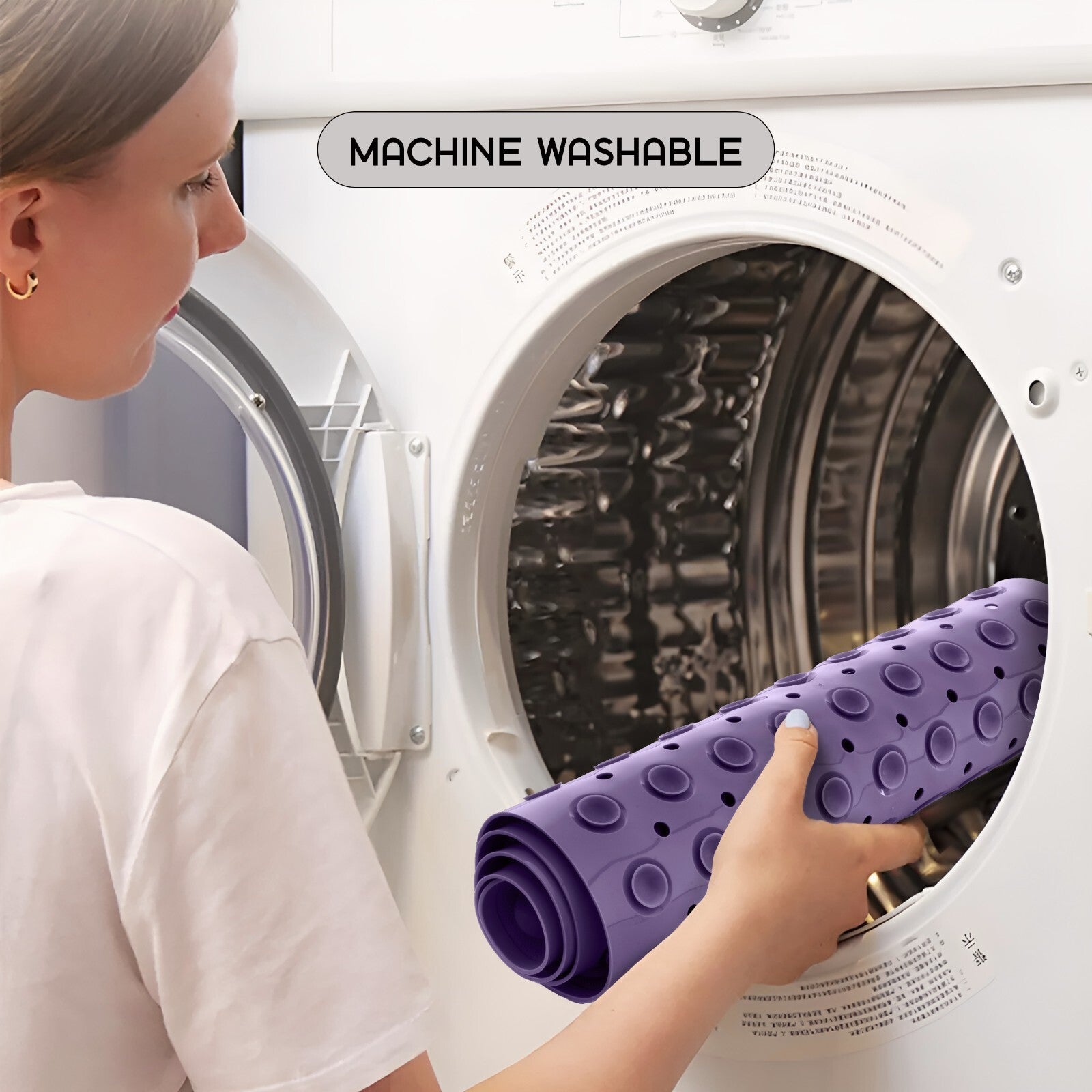 Non-Slip Bath Tub Mat (40 X 16)Inch Extra Long Antibacterial Bathroom Shower Mat