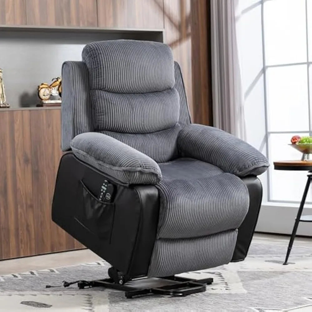 Power Lift Recliner Chair for Elderly with Massage and Heat, Electric Lift Chair, Patchwork Design Massage Chair Recliner With