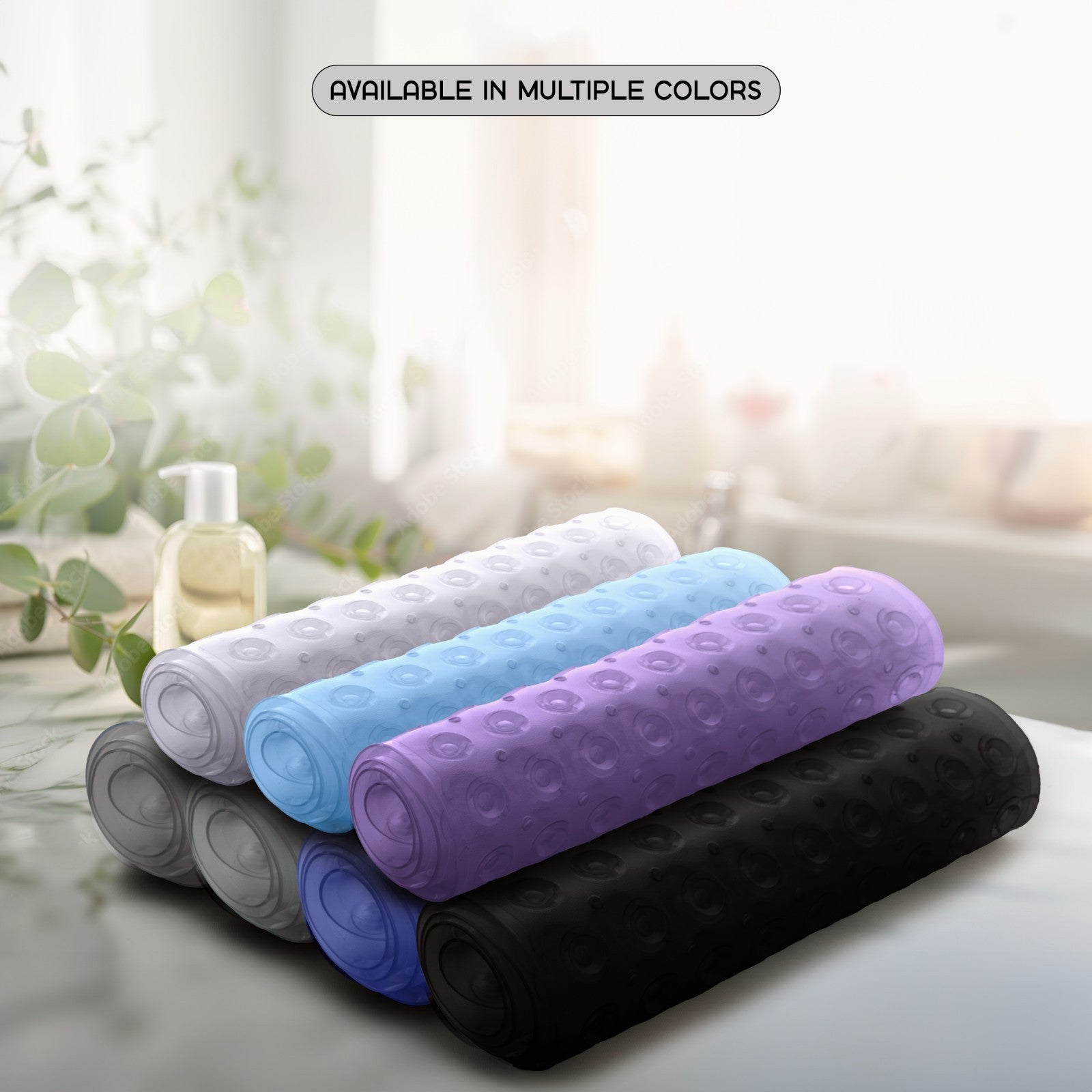 Non-Slip Bath Tub Mat (40 X 16)Inch Extra Long Antibacterial Bathroom Shower Mat