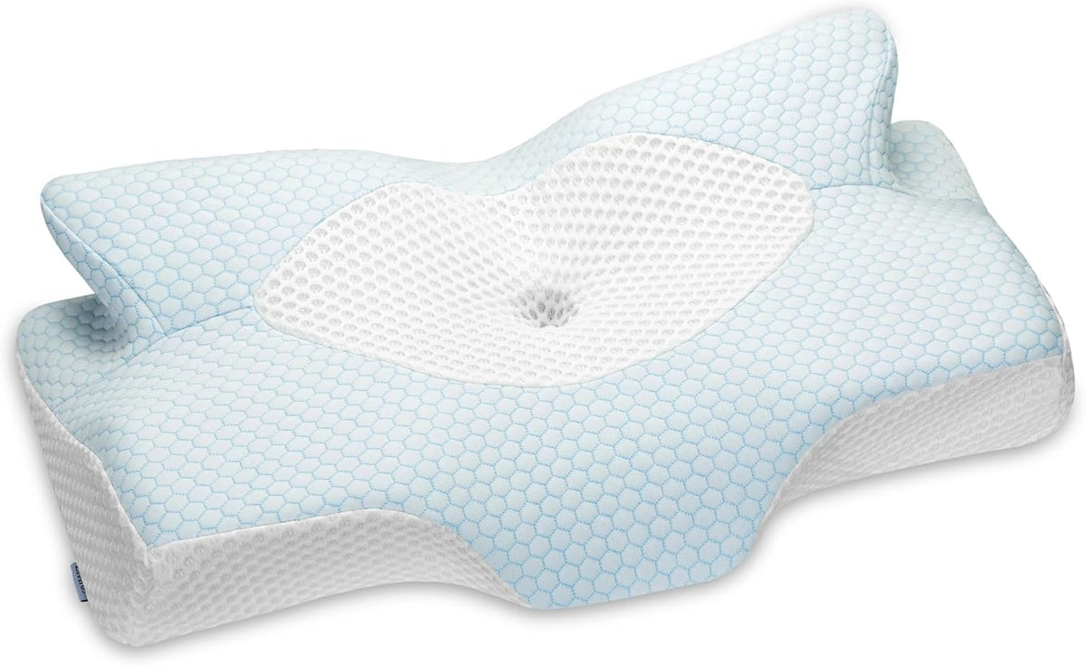 Memory Foam Cervical Pillow, Ergonomic Contour Pillow for Neck and Shoulder Pain Relief, Orthopedic Sleeping Bed Pillows for Side, Back and Stomach Sleepers
