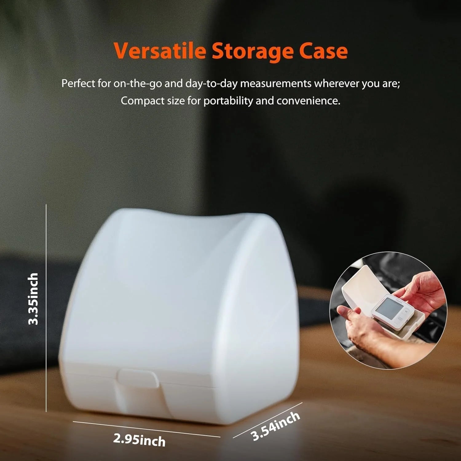 Push Wrist Blood Pressure Monitor, Digital Bluetooth Blood Pressure Machine with Large Display and Portable Carrying Case for at Home and Travel Use