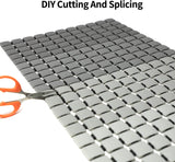 Shower Mat Non Slip Bathtub Mats Bath Mat for Shower Tub with Suction Cups and Drain Holes, Anti-Slip Washable Bathroom Floor Shower Stall Mats, 33.4 X 15.7 Inch (Gradient Grey)