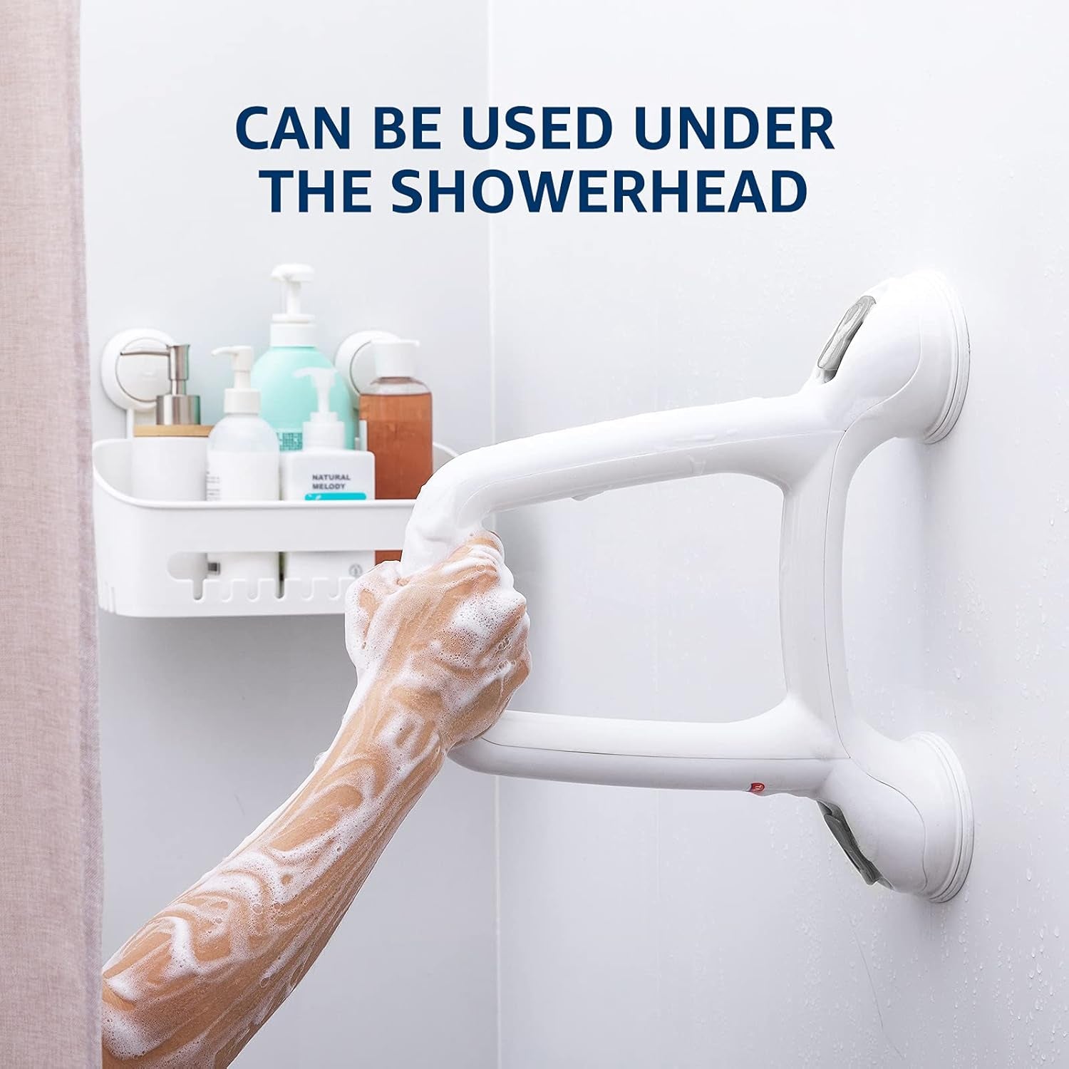 Suction Shower Safety Grab Bar Bathroom Balance Handle Strong Hold for Handicap