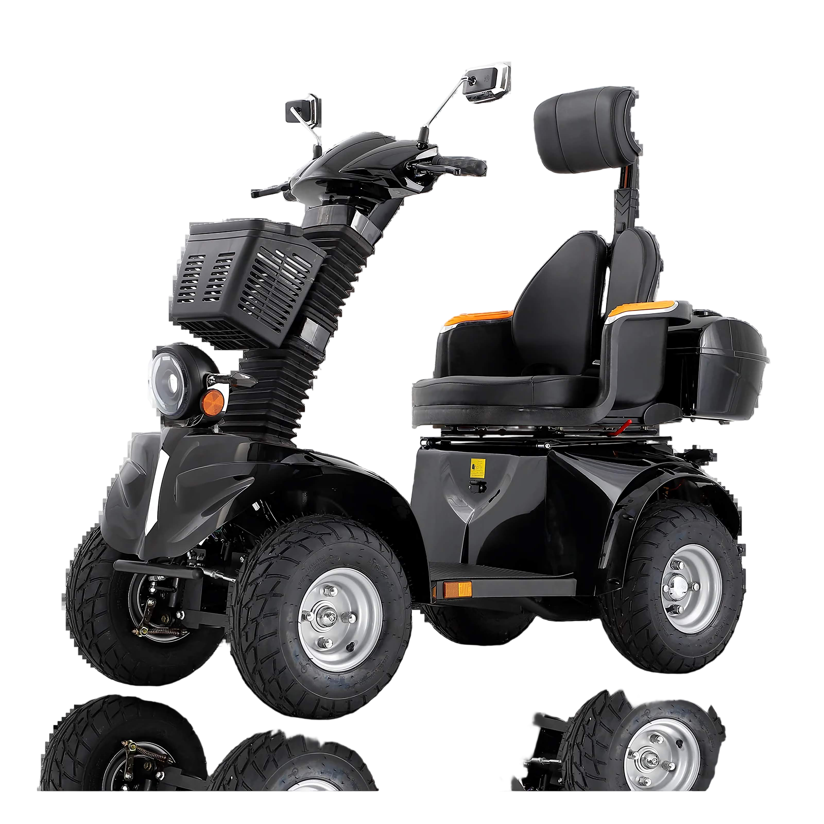 1000W Heavy Duty 4-Wheel Mobility Scooter – 500 lbs Capacity, 3-Speed Electric Scooter for Seniors & Adults"