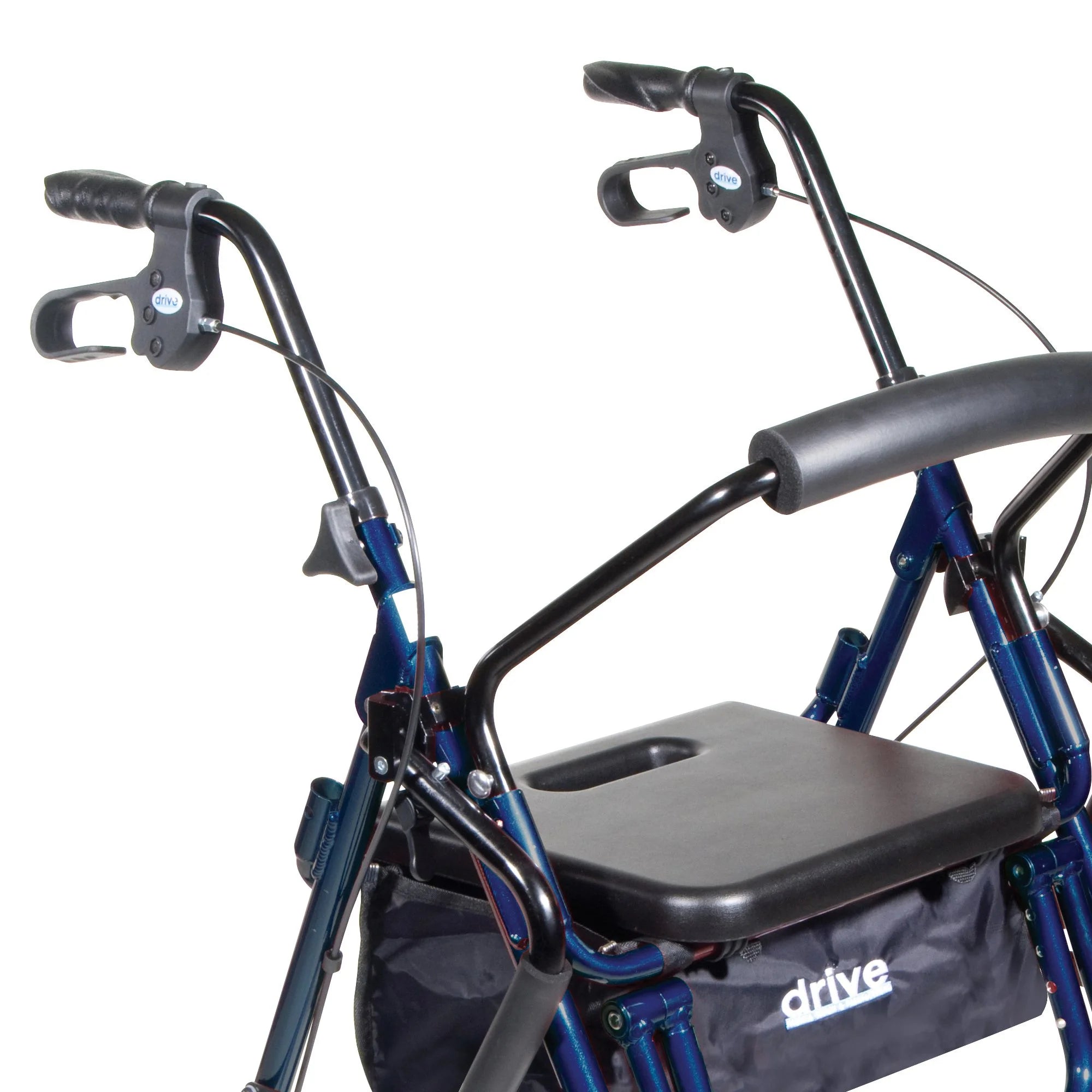 Duet 4 Wheel Rollator / Transport Chair 300 Lbs Aluminum 31.5 to 37 Inch Handle Height
