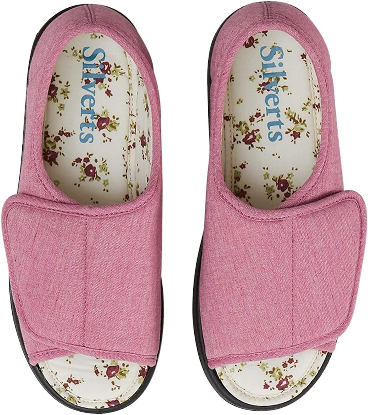 Silverts Diabetic Open-Toe Shoes for Women | Extra-Wide Non-Slip Comfortable Slippers for Elderly, Swelling, Sensitive Feet
