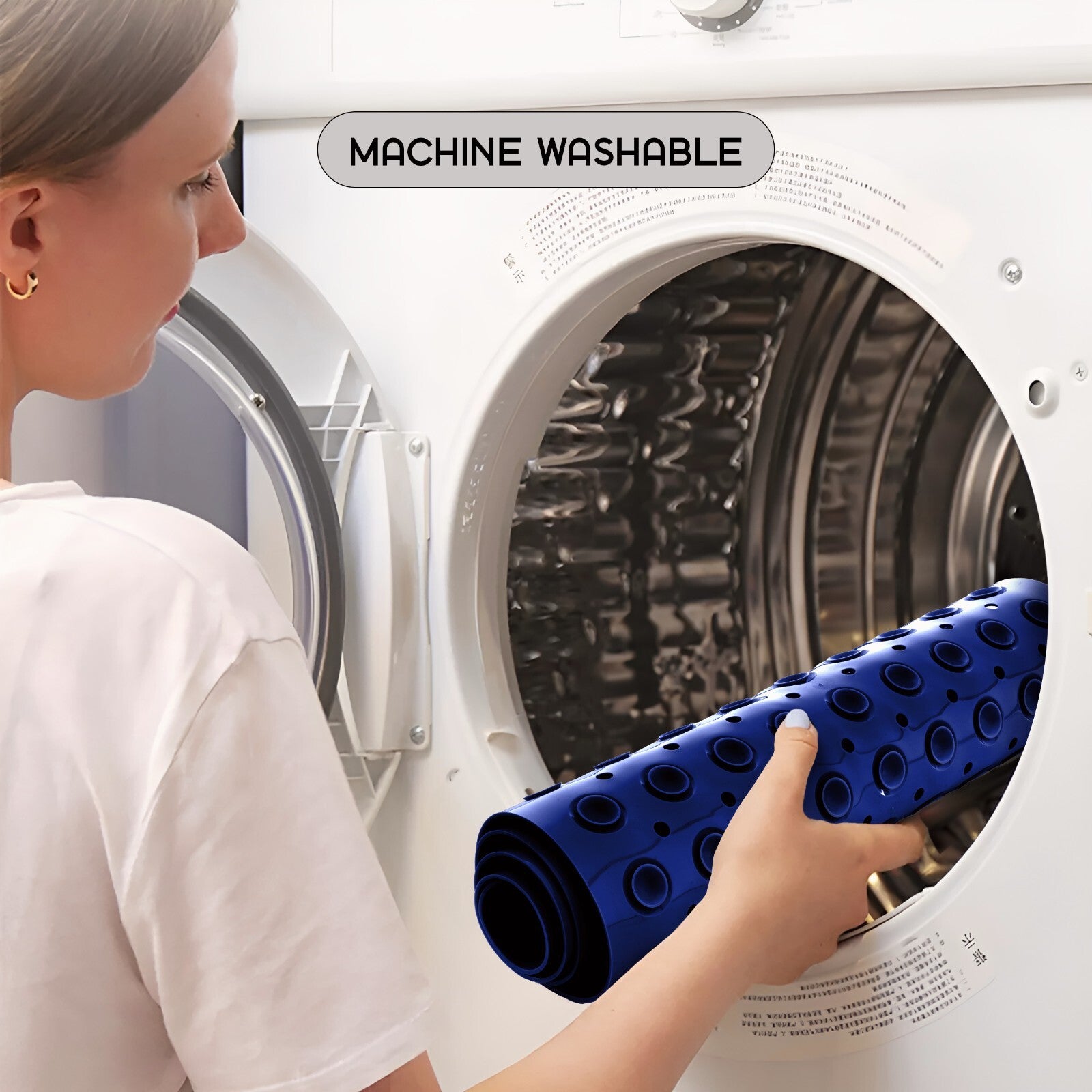 Non-Slip Bath Tub Mat (40 X 16)Inch Extra Long Antibacterial Bathroom Shower Mat