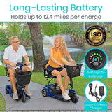 Vive 3-Wheel Mobility Scooter, Electric Powered Wheelchair for Travel - Electrical Medical Cart, Red
