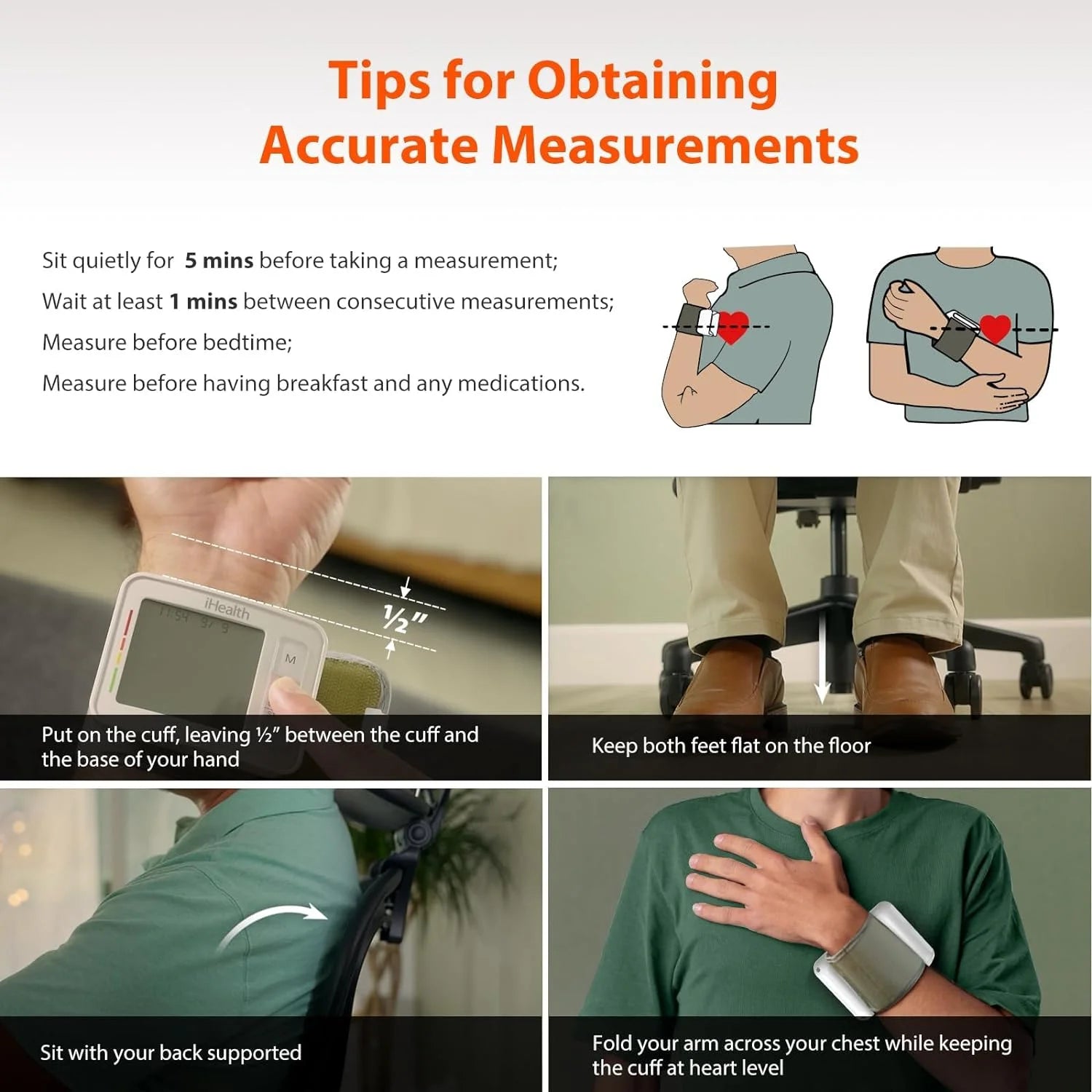 Push Wrist Blood Pressure Monitor, Digital Bluetooth Blood Pressure Machine with Large Display and Portable Carrying Case for at Home and Travel Use