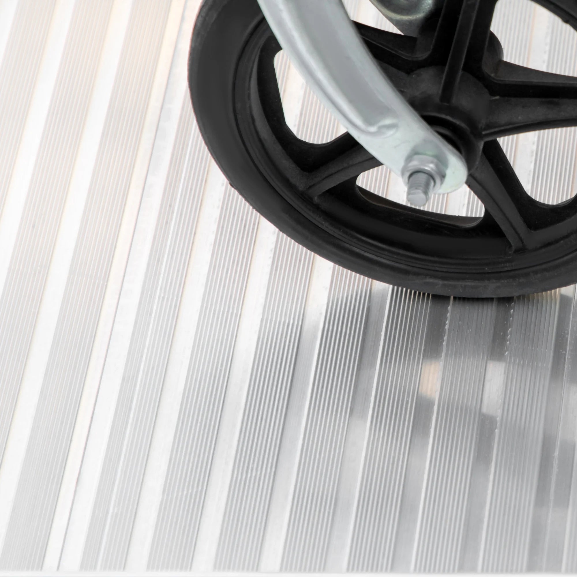 Portable Textured Aluminum Folding Wheelchair Threshold Ramp