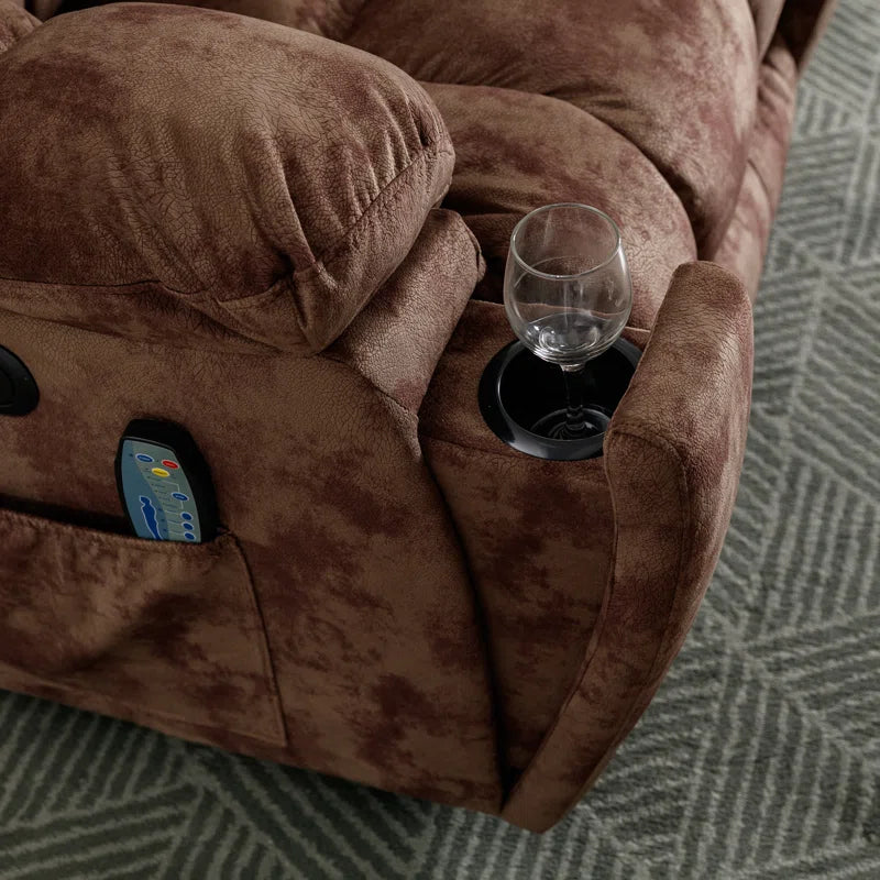 40.6" W Oversize Big Man Power Lift Assist Recliner Chair with Massage & Heating & Dual Cupholders & USB